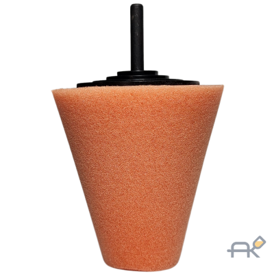 Губка полировальная для дрели конусная (80/30мм.оранжевая) (RF-PL80S)